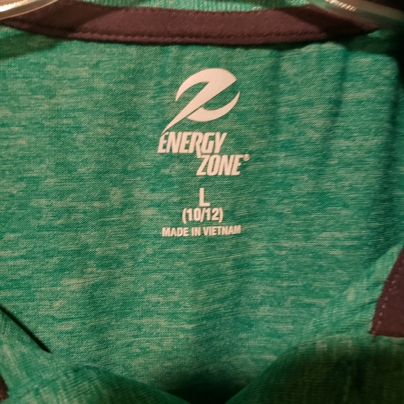 Boy's Button V Neck Sportswear T-Shirt Turquoise - Picture 4 of 4